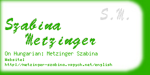 szabina metzinger business card